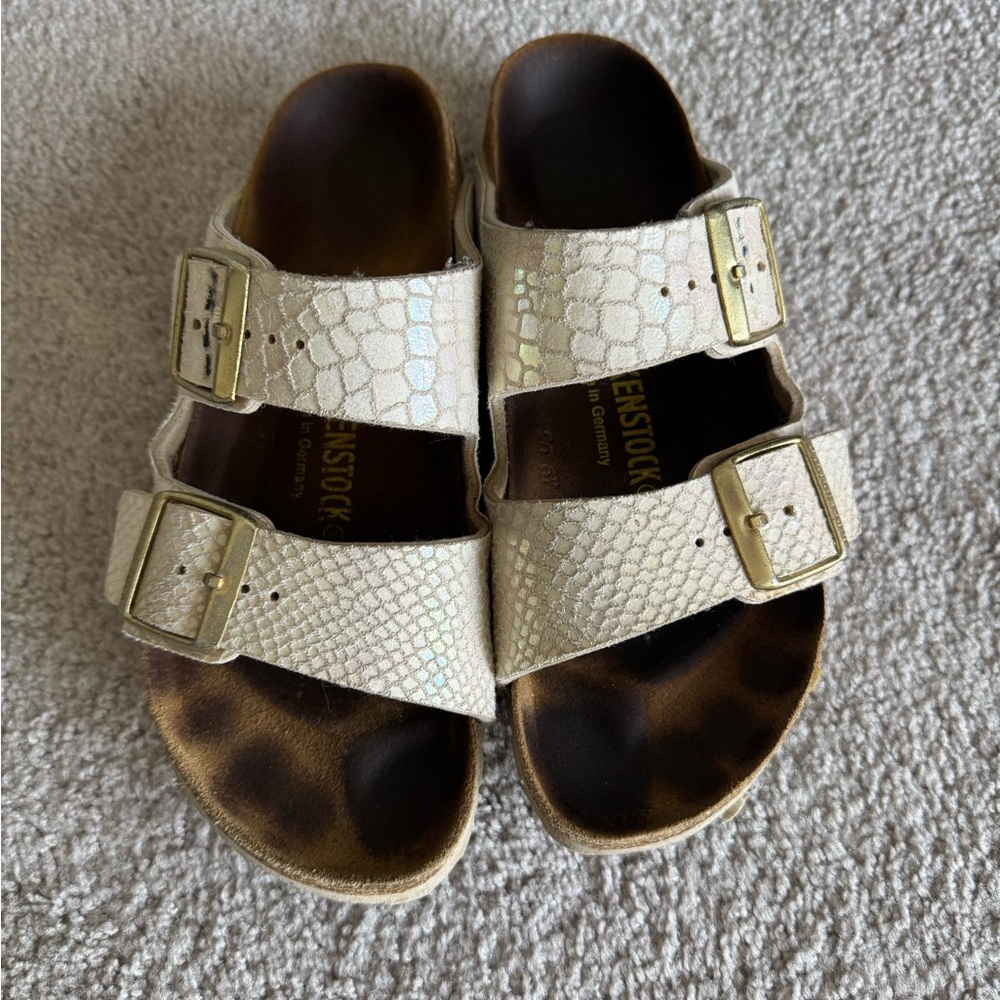 Birkenstock Kids Sandals - Cream and Brown